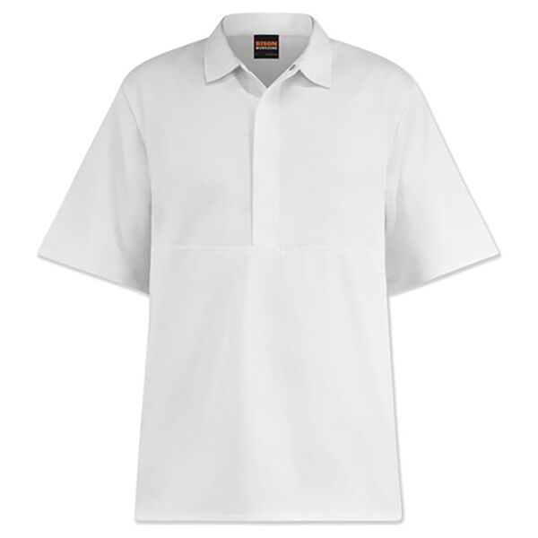 Jerkin Workzone Polycotton Food Industry Domed Short Sleeve White Thumbnail
